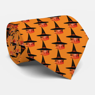 Cravate Scary Toad Face Sorcière Casquette Halloween drôle