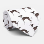 Cravate Sceau Et Blanc Italien Greyhound Cute Chien Motif (Roulé)