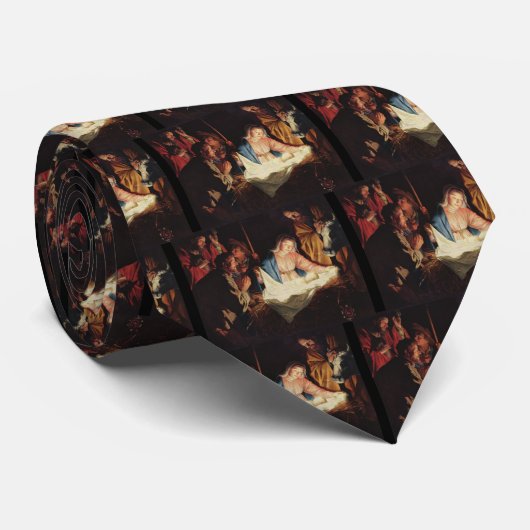 Cravate Scène de nativité (Roulé)