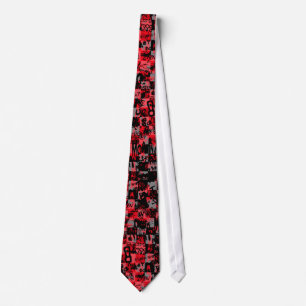 Cravate Scène Emo rouge et noir