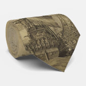 Cravate Scène marine (Roulé)