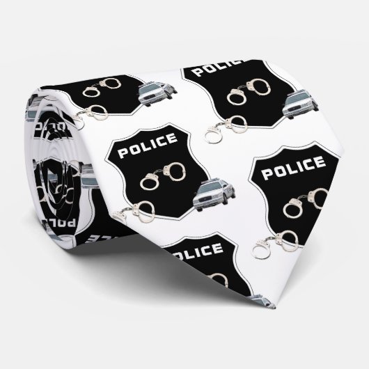 Cravate Scène policière (Roulé)