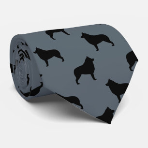 Cravate Schipperke Chig race Motif Silhouettes