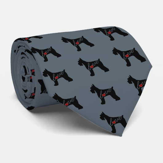 Cravate Schnauzer/amour Schnauzer géant (Roulé)