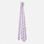 Cravate Schnauzer Chien Silhouette Purple PY&B Cou blanc (Dos)