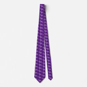 Cravate Schnauzer Chien Silhouette Purple PY&B Cou foncé (Devant)