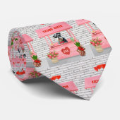 Cravate Schnauzer Chien Valentine's Day Kissing Booth (Roulé)