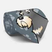 Cravate Schnauzer de bande dessinée (Roulé)