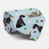 Cravate Schnauzer de Noël (Roulé)