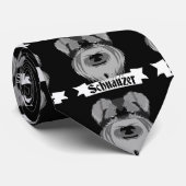 Cravate Schnauzer de style Carton mignon (Roulé)