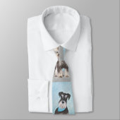 Cravate Schnauzer (Miniature) Peinture - Joli chien origin (Attaché)