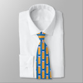 Cravate School Pencil Pattern Blue Neck Tie (Attaché)