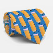 Cravate School Pencil Pattern Blue Neck Tie (Roulé)