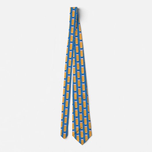 Cravate School Pencil Pattern Blue Neck Tie (Dos)
