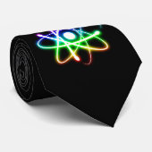 Cravate Science atomique brillante et colorée (Roulé)