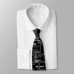 Cravate Science de l'astronomie noire blanche