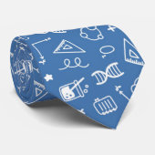 Cravate Science / Math / Chimie Motif de doodle (Roulé)