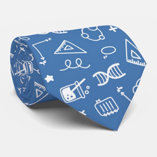 Cravate Science / Math / Chimie Motif de doodle (Roulé)