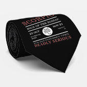 Cravate Scorpio Sign of the Zodiac (Roulé)