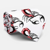 Cravate Scorpion rouge (Roulé)