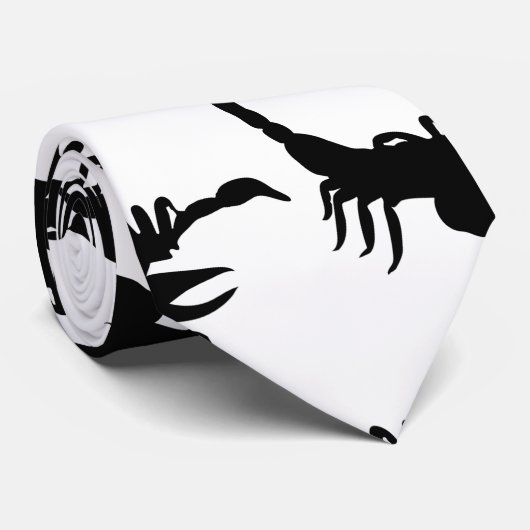 Cravate Scorpions noirs (Roulé)