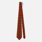 Cravate Scott tartan rouge vert plaid (Devant)
