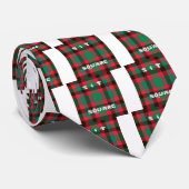 Cravate Scottish Royal À damiers Tartan Plaid avec texte (Roulé)
