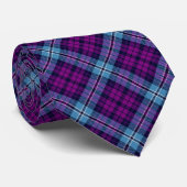 Cravate Scottish Tartan Plaid Purple Blue Pattern (Roulé)