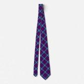 Cravate Scottish Tartan Plaid Purple Blue Pattern (Dos)