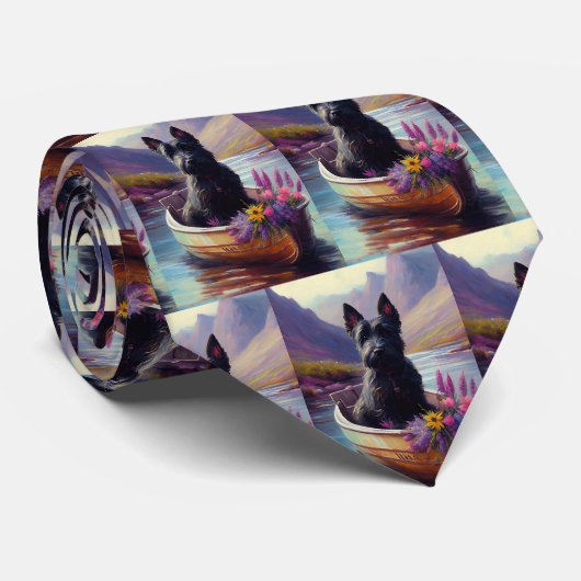Cravate Scottish Terrier sur une pagaie : une aventure Pit (Roulé)