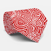 Cravate Scribbleempreintes rouges (Roulé)