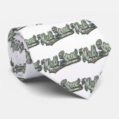 Cravate Script de baseball de Wall Street, haute finance (Roulé)