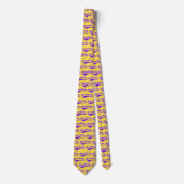 Cravate Script De Baseball En Violet (Devant)