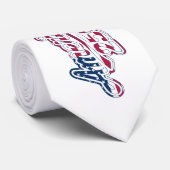 Cravate Script Drapeau Semiquincentenaire America 250 (Roulé)