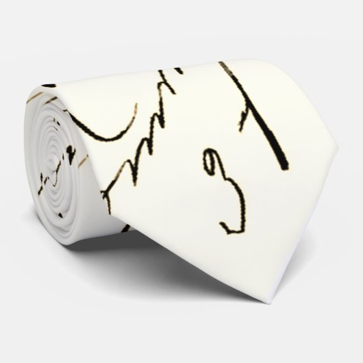 Cravate Script français Vintage (Roulé)