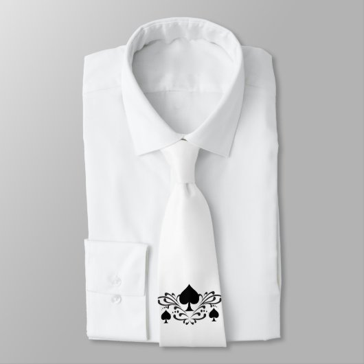 Cravate Scroll de style tatouage Black Spades Thunder_Cove (Attaché)