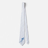 Cravate Scuba Diver sur Blue Check Necktie (Devant)