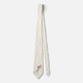 Cravate Scuba Diver sur Tan Check Necktie (Devant)