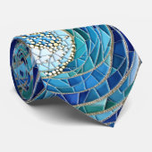 Cravate Sea of Waves Mosaic Art (Roulé)