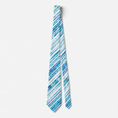 Cravate Seabreeze Aquarelle Bleu Stripe Motif (Devant)