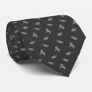 Cravate Seagull Frenzy (Gris foncé)