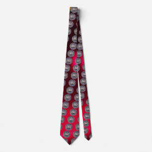 Cravate SEAL OF THE KNIGHTS TEMPLAR Gem Red Burgundy