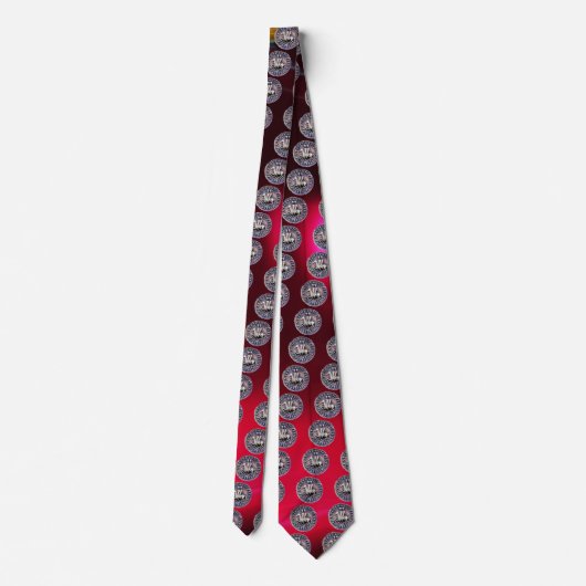 Cravate SEAL OF THE KNIGHTS TEMPLAR Gem Red Burgundy (Dos)