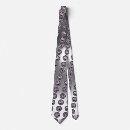 Cravate SEAL OF THE KNIGHTS TEMPLAR Grey White Gem (Devant)