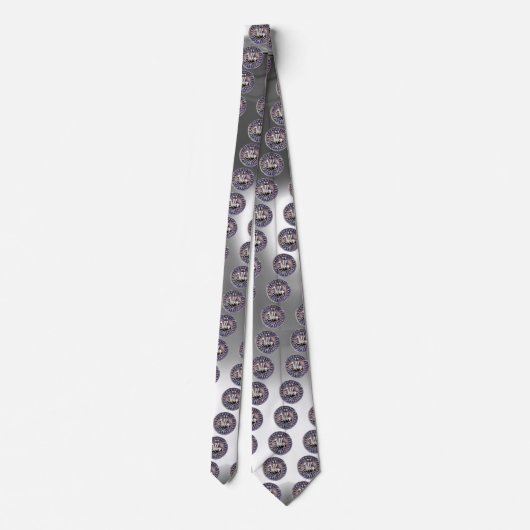 Cravate SEAL OF THE KNIGHTS TEMPLAR Grey White Gem (Dos)