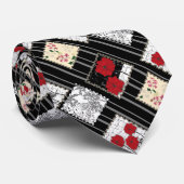 Cravate Seamless retro vintage patchwork quilting poppies (Roulé)