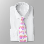 Cravate Seashell Ocean Nautical Pattern Neck Tie (Attaché)