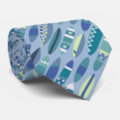 Cravate Secret Beach Hawaiian Surfboards - Bleu Clair (Roulé)