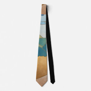 Cravate section originale du motif d'art paysager abstrait