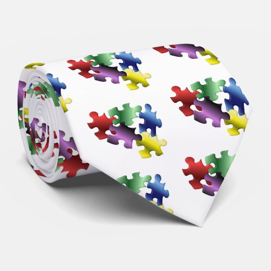 Cravate Sensibilisation sur l'autisme (Roulé)